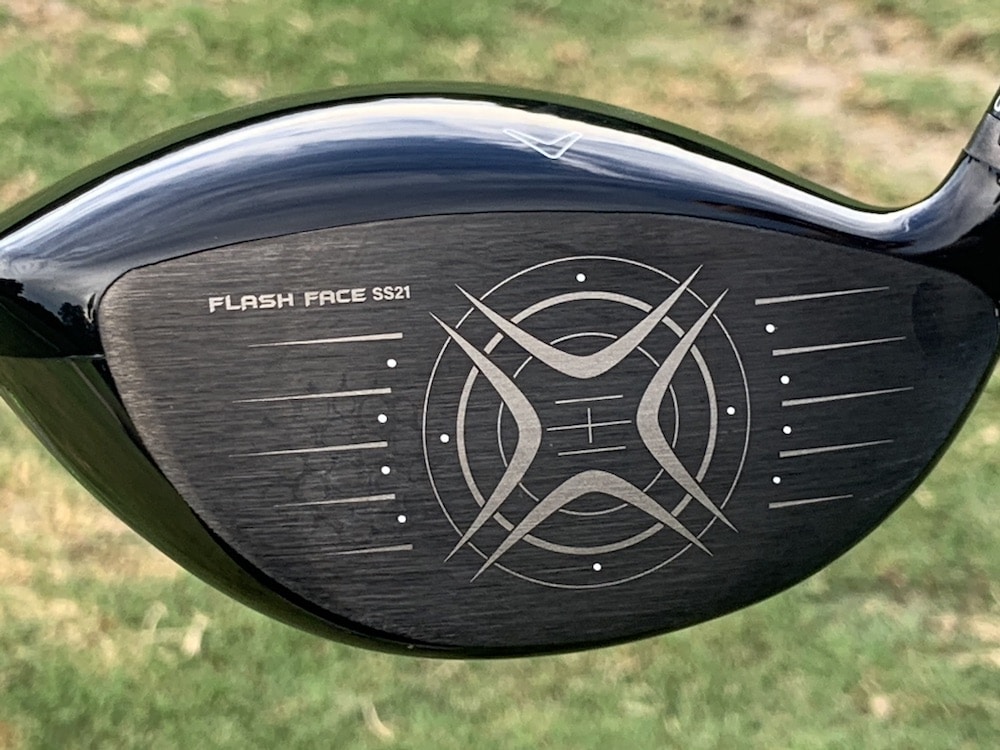 close up view of the club face on the Epic Max Driver